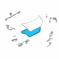 OEM Hyundai Elantra Weather Strip-Trunk Lid Diagram - 87321-2D510