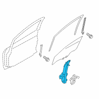 OEM 2015 Nissan Leaf Regulator Assy-Door Window, LH Diagram - 80721-3NF5A