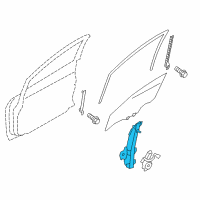 OEM Nissan Regulator Assy-Door Window, LH Diagram - 80721-3NF5A