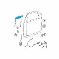 OEM 2012 Chevrolet Suburban 1500 Handle, Outside Diagram - 84053446