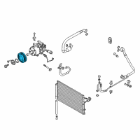 OEM 2014 Hyundai Genesis Coupe PULLEY Assembly-Air Conditioning Compressor Diagram - 97643-2M500