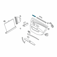 OEM 2010 BMW 535i xDrive Inner Weatherstrip, Rear Right Door Diagram - 51-22-7-034-308