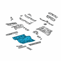 OEM Scion Front Floor Pan Diagram - 58111-20916