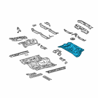 OEM 2010 Scion tC Center Floor Pan Diagram - 58211-20520