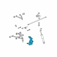 OEM 2009 Hummer H3T Steering Knuckle Diagram - 10393246