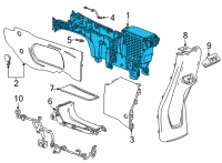 OEM Chevrolet Bolt EUV Console Assembly Diagram - 42708009