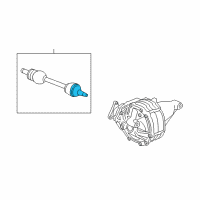 OEM 2004 Cadillac SRX Inner Joint Assembly Diagram - 88957235