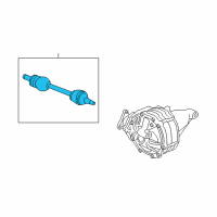 OEM Pontiac Solstice Axle Assembly Diagram - 15919080