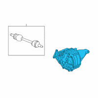 OEM 2008 Cadillac SRX Differential Carrier Diagram - 25978166