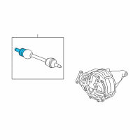 OEM 2007 Cadillac SRX Inner Joint Assembly Diagram - 88957234