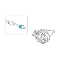 OEM 2011 Cadillac STS Boot Kit, Rear Wheel Drive Shaft Tri-Pot Joint Diagram - 88957227