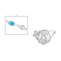 OEM 2008 Pontiac Solstice Outer Boot Diagram - 88957228