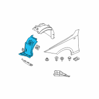 OEM 2006 BMW 330xi Cover, Wheel Housing, Bottom Left Diagram - 51-71-7-059-379
