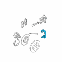 OEM 2008 Pontiac Grand Prix Bracket, Rear Brake Caliper Diagram - 25990075