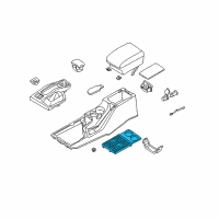 OEM 1997 Infiniti QX4 Cup Holder Assembly-Black Diagram - 68430-0W010