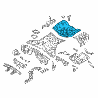 OEM 2012 Infiniti M37 Floor - Rear, Rear Diagram - G4514-1MAMA