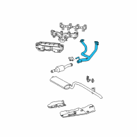 OEM 2001 Jeep Grand Cherokee Catalytic Converter Diagram - 52101093AB