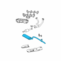 OEM 1999 Jeep Grand Cherokee MUFFLER-Exhaust Diagram - 5096298AA