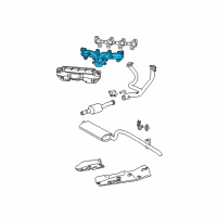 OEM 2001 Jeep Grand Cherokee Exhaust Manifold Diagram - 53030934AB