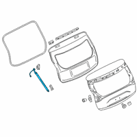 OEM 2021 Nissan Murano Stay Assy-Back Door, LH Diagram - 90451-5AA1A