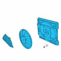 OEM 1995 BMW 740i Sedan Radiator Condenser Cooling Fan Diagram - 64-54-8-391-882