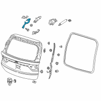 OEM Honda Hinge, Passenger Side Tailgate Diagram - 68210-THR-A01ZZ