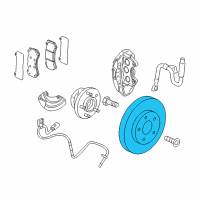 OEM 2019 Chevrolet Camaro Front Brake Rotor Diagram - 23142500