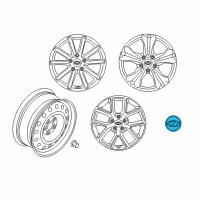 OEM 2018 Hyundai Sonata Wheel Hub Cap Assembly Diagram - 52960-3S120