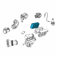 OEM 2000 BMW Z3 Air Filter Diagram - 13711730946