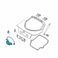 OEM 2008 Dodge Viper Liftgate Latch Diagram - 5030356AB