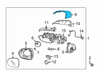 OEM Chevrolet Bolt EUV Mirror Cover Diagram - 42779550