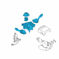 OEM 2008 Hyundai Tiburon Sub Switch Assembly-Multifunction Diagram - 93480-2C850