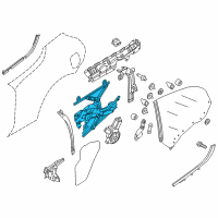 OEM 2014 Nissan Murano Regulator-Quarter Window, Rh Diagram - 83720-1GR0A