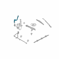 OEM 2010 Ford Escape Washer Hose Diagram - 8L8Z-17A605-B