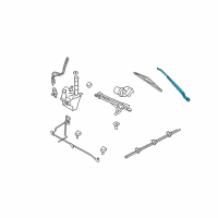 OEM 2011 Mercury Mariner Wiper Arm Diagram - 9L8Z-17526-A