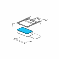 OEM 2005 GMC Envoy Seal, Sun Roof Window Diagram - 25917746