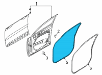 OEM 2021 Kia Sorento W/STRIP Assembly-Fr Dr S Diagram - 82130P2000
