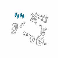 OEM 2011 Toyota Corolla Front Pads Diagram - 04465-02240