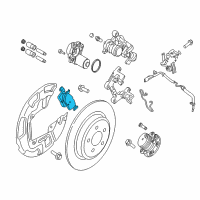 OEM 2015 Ford Edge Rear Pads Diagram - DG9Z-2200-F