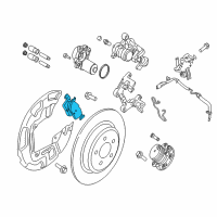 OEM Ford Escape Rear Pads Diagram - DG9Z-2200-F