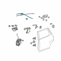 OEM 2012 Honda Fit Cable, Rear Door Lock Diagram - 72633-TF0-000