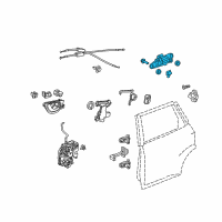 OEM 2010 Honda Fit Handle Assembly, Passenger Side Door (Outer) (Deep Sapphire Blue Pearl) Diagram - 72140-TK6-A11ZA