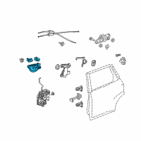 OEM 2009 Honda Fit Handle Assembly, Driver Side Inside (Neutral Mat Gun Metallic) Diagram - 72160-TF0-J01ZA