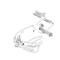 OEM 1999 Toyota Sienna Front Washer Pump Diagram - 85330-12340