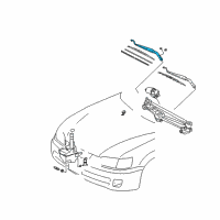 OEM Toyota Camry Wiper Arm Diagram - 85221-AA041