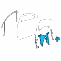 OEM 2018 GMC Acadia Window Regulator Diagram - 23100246