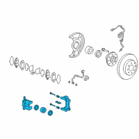 OEM 2008 Honda Fit Caliper Sub-Assembly, Right Front Diagram - 45018-SLN-A01