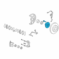 OEM 2011 Honda Insight Hub Assembly, Front Diagram - 44600-SLN-A00