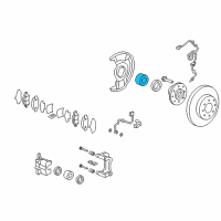 OEM Honda Fit Bearing Assembly, Hub Diagram - 44300-S9H-003