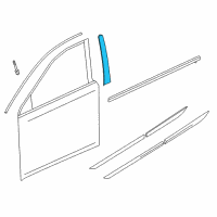 OEM 2016 Acura RLX Garnish, Right Front Door Center Pillar Diagram - 72430-TY2-A02